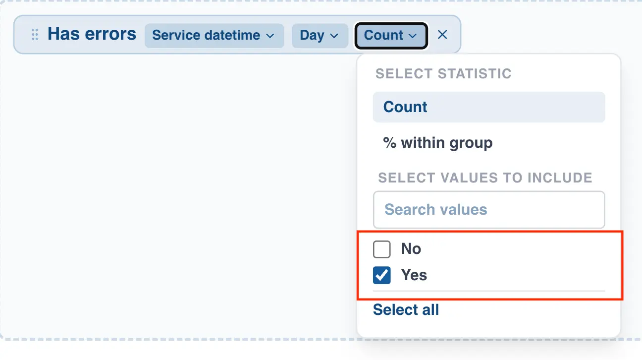 Select values