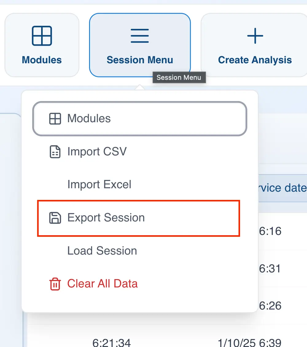Saving your analyses